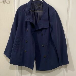 Wool navy dress coat